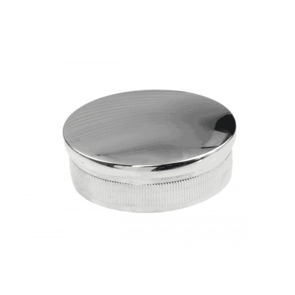End Fitting Round suits 1.6mm 2 inch Tube Mirror Polish ProRail AISI 316 