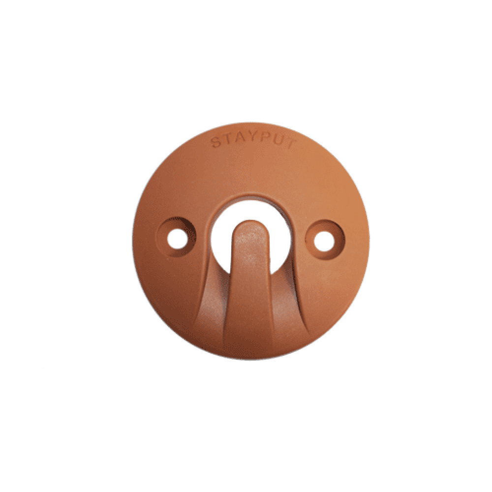 Stayput Dome Hook 60mm Horizontal Clay