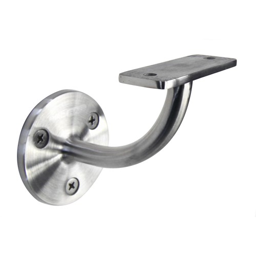 Handrail Bracket Wall to Flat Handrail Satin Finish