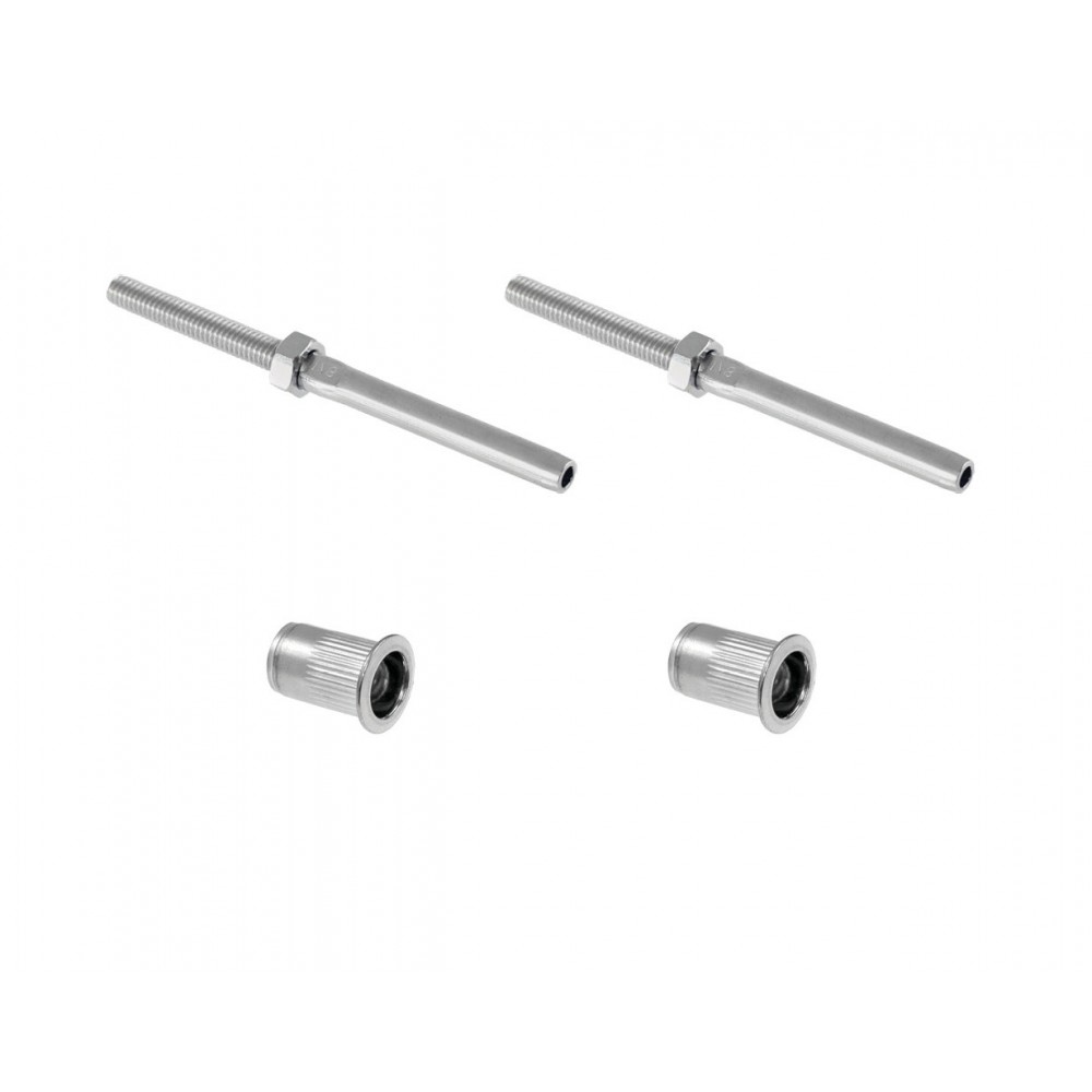 Nutsert Swage Stud Wire Balustrade Kit For Metal Posts