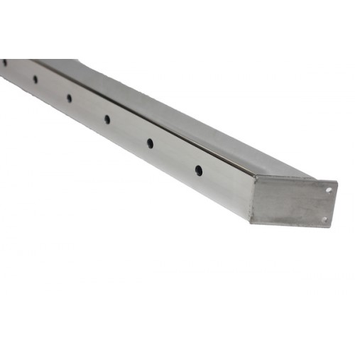 Post Square 2" x 1.6mm End Angled suits Flat Handrail Matte Satin ProRail AISI 316 (Suitable for STAIR sections)