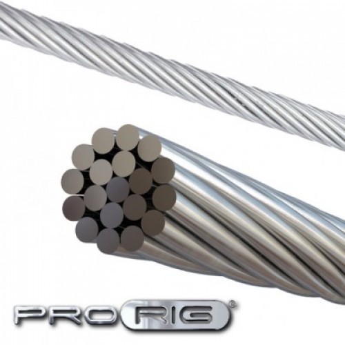 6.4mm Wire Rope (1/4") 1x19 ProRig AISI 304 350 Metre