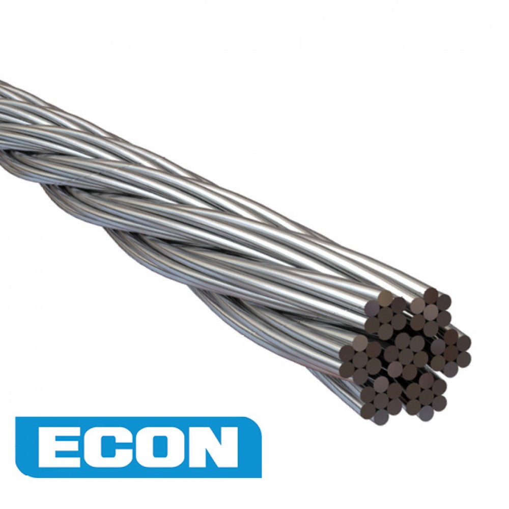 4.0mm Wire Rope Econ 7x7 AISI 304 per Metre