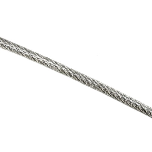 PVC -Clear - Wire Rope 7x7 316 Grade Stainless 