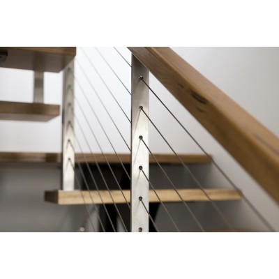 Post Custom 40mm Flat Bar INT ANG Flat Handrail Satin (Suitable for STAIR sections)