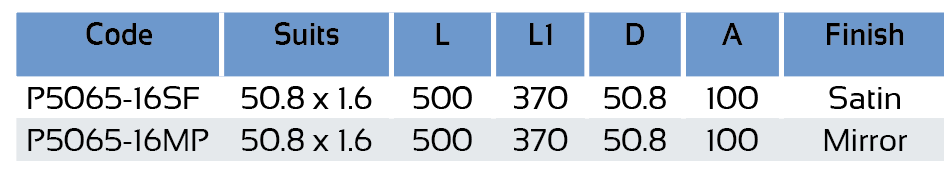 190 Degree Elbow With Tail – Table