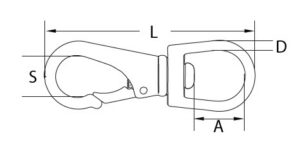 S251 Swivel eye snap hook