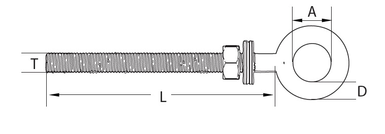 S3191 eye bolt nut washer stainless