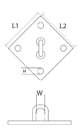 Diagonal Eye Wall Plate drawing