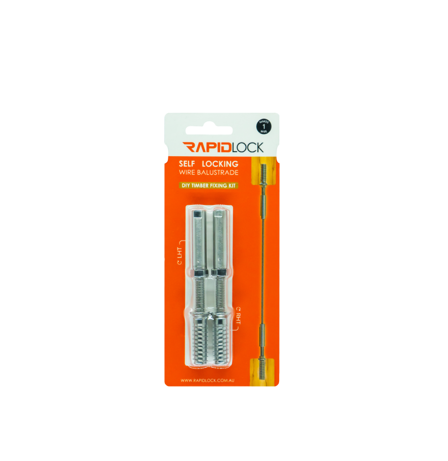 Rapid lock kit for timber posts to suit 1 wire
