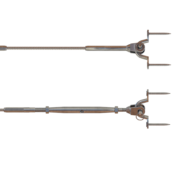 ProRig Jaw Swage Bottlescrew System With Saddles - Timber Posts