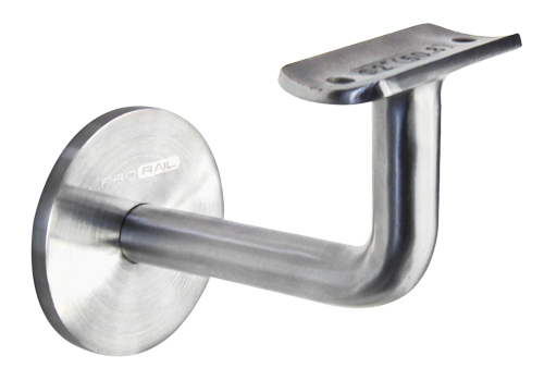 Handrail Bracket Wall to Round Satin Finish