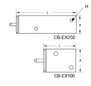 CB IN external corner bracket stainless drawing