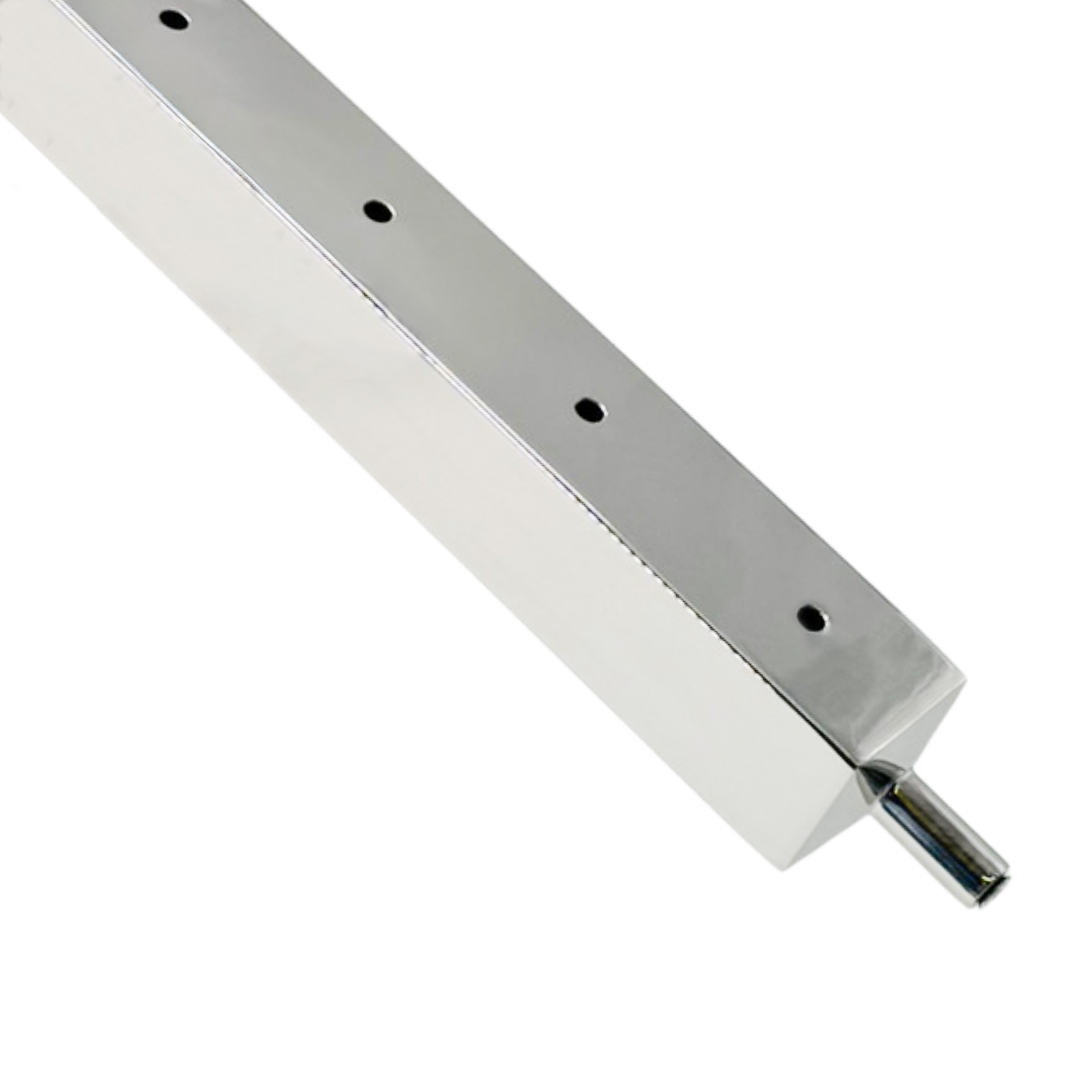 Econ End Post Square 50.8mm x 50.8mm x 3.0mm Mirror Polish AISI 316 with holes M6 RHT